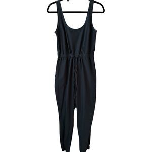 Abercrombie Traveler Jumpsuit Small Black Sleeveless Elastic Waist Full Length